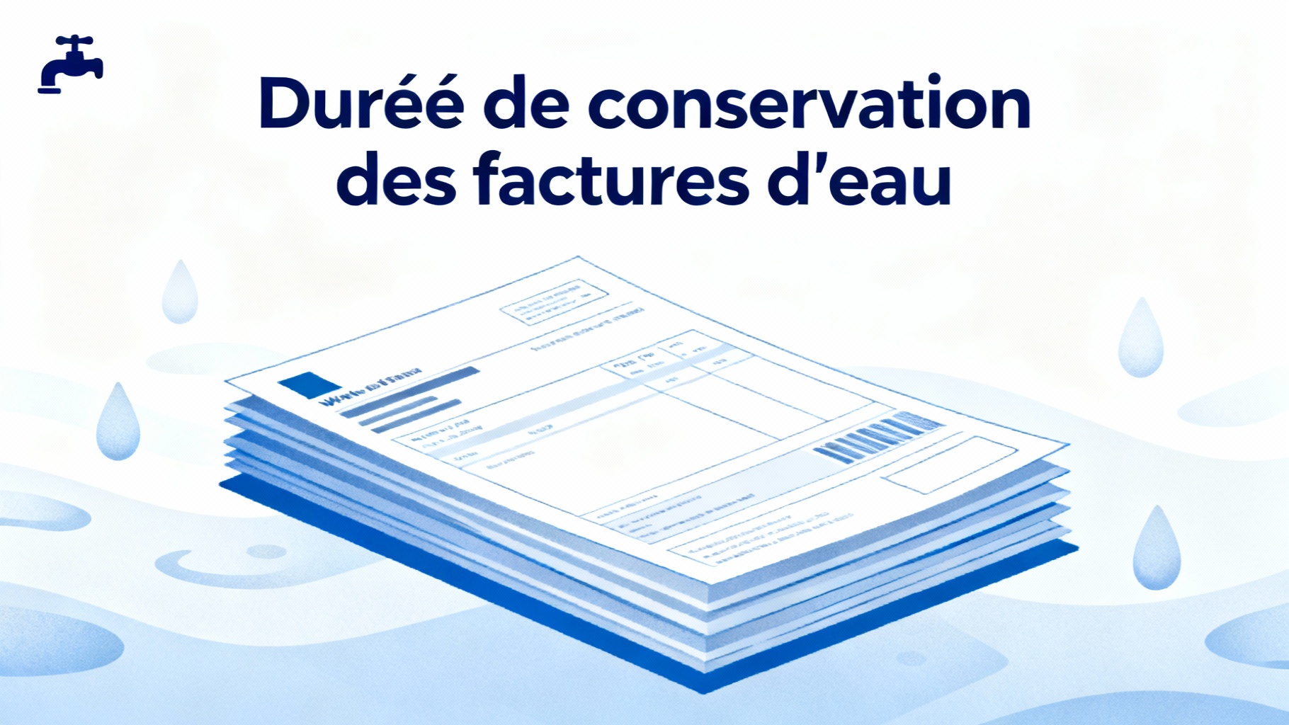 Durée de conservation des factures d'eau