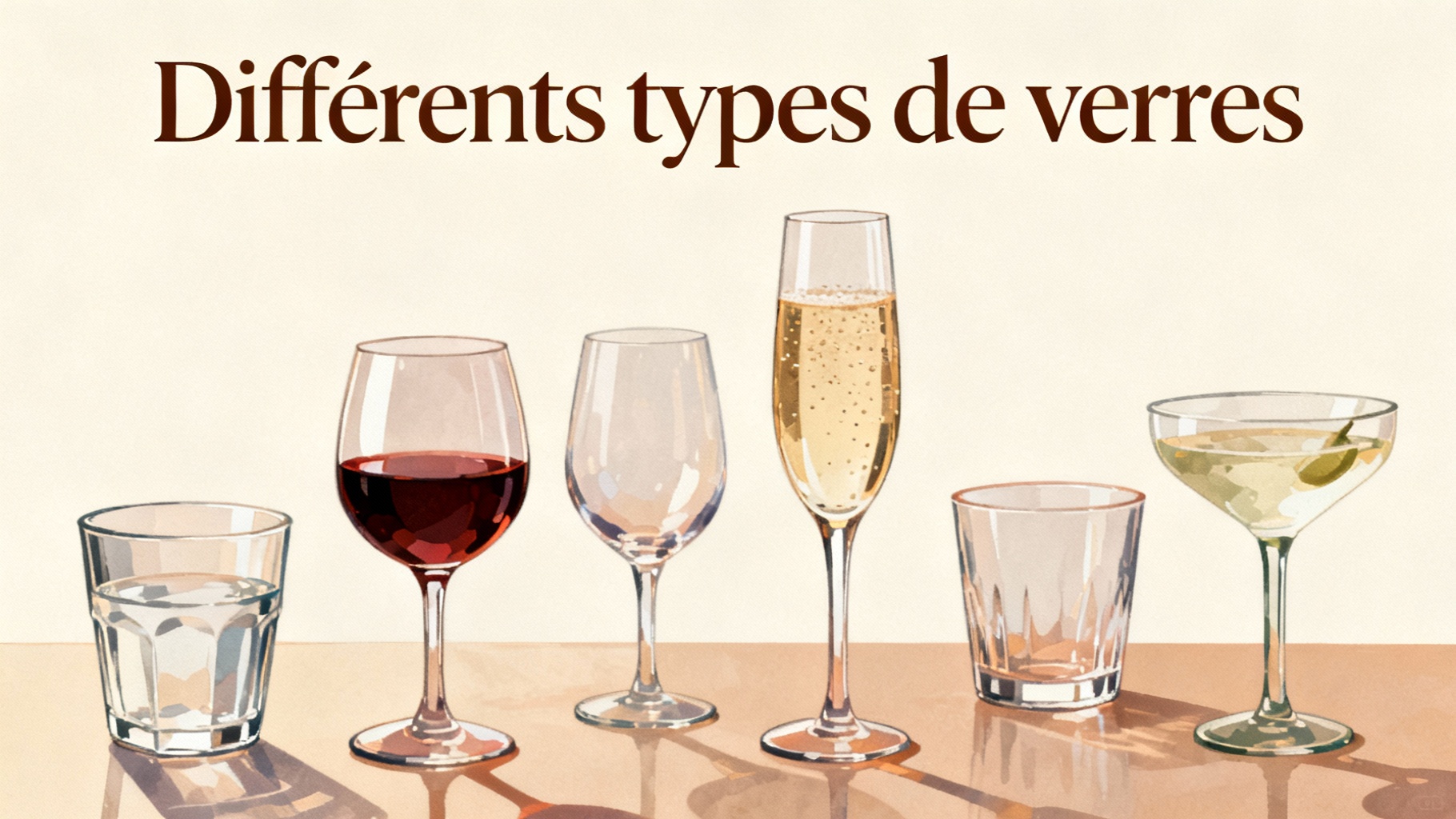 Comment placer les verres sur une table : guide pratique 1 Différents types de verres