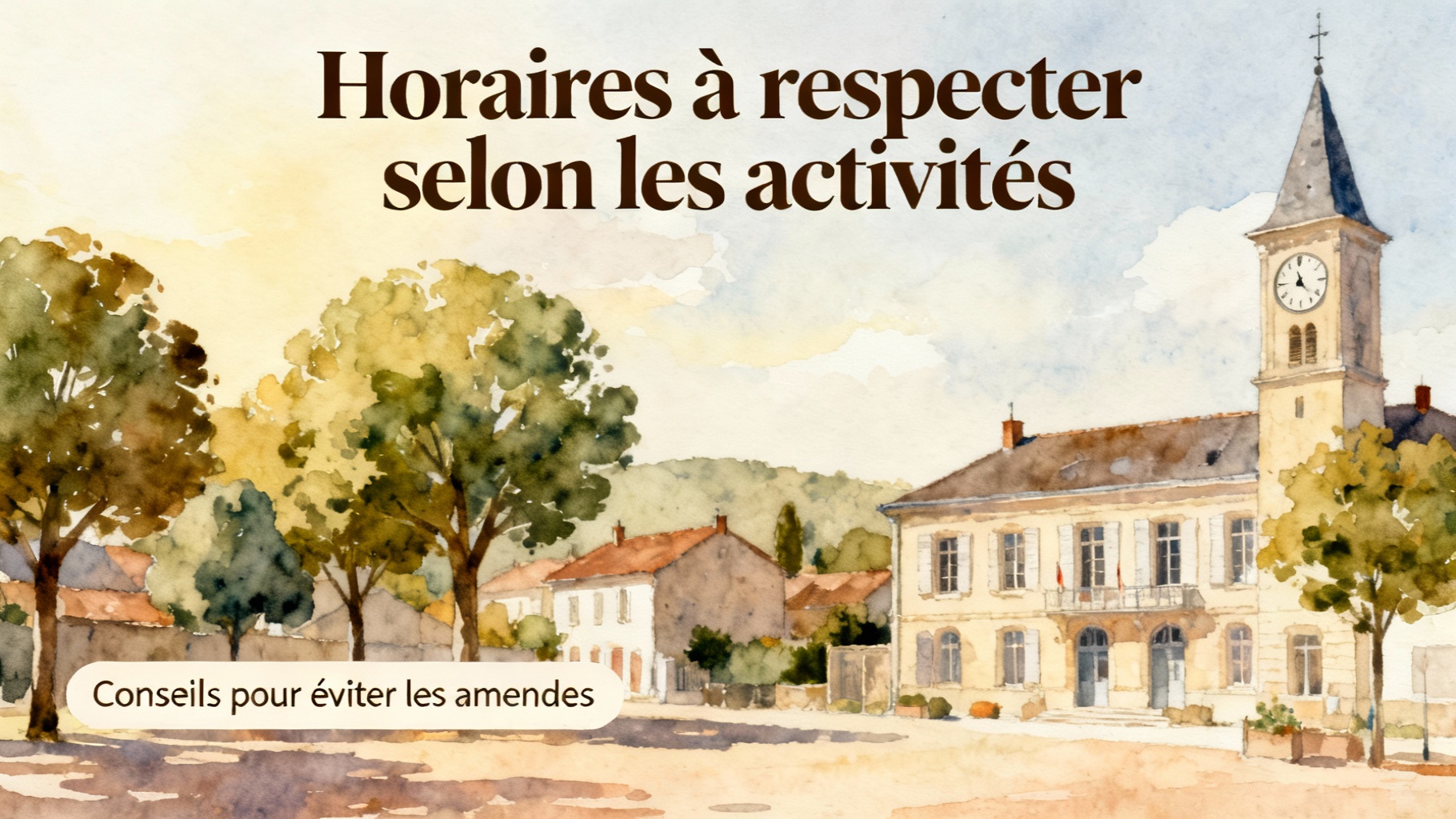 Horaires de bruit dans les communes : ce qu'il faut savoir 1 Horaires à respecter selon les activités