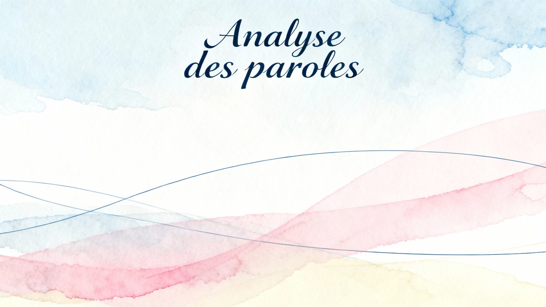 Analyse des paroles