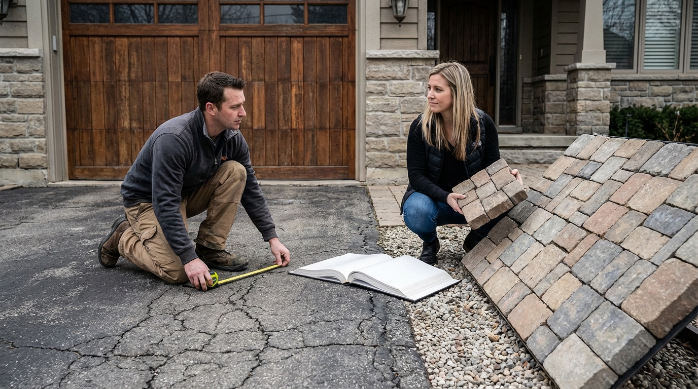Comment choisir entre enrobé et pavés devant votre garage