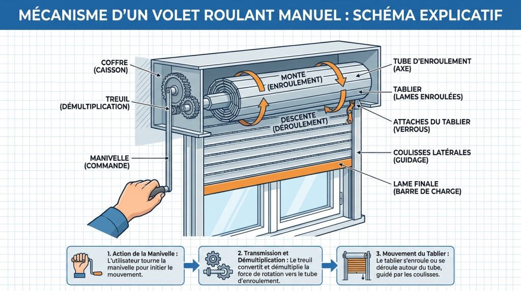 Mecanisme Volet Roulant Manuel Schema