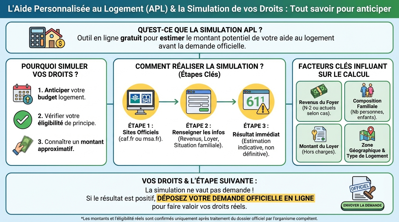Tout savoir sur l'apl simulation pour vos droits 1 Étapes pour réaliser une simulation APL